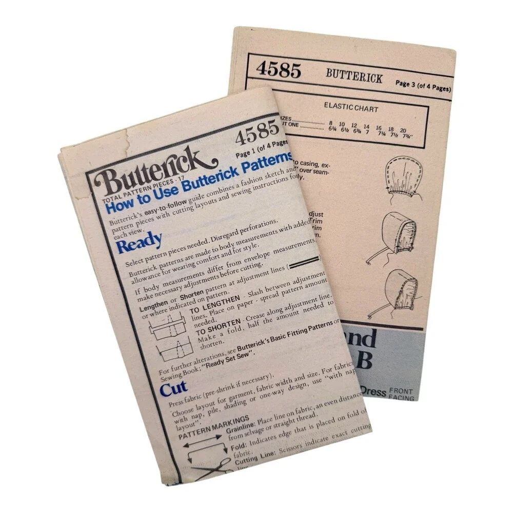 Vintage 1976 Butterick Sewing Pattern Misses Frontier Costumes Size 16 #4585